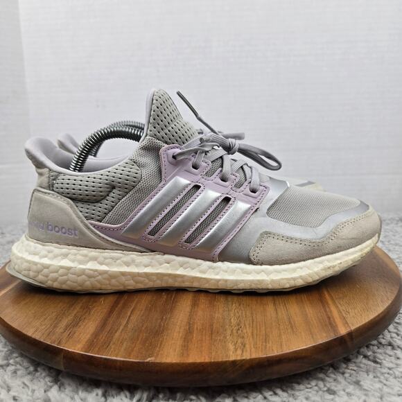 Adidas Womens 9 Ultra Boost DNA S&L Grey Two Casual Lifestyle Gym Running Shoe - Picture 3 of 12
